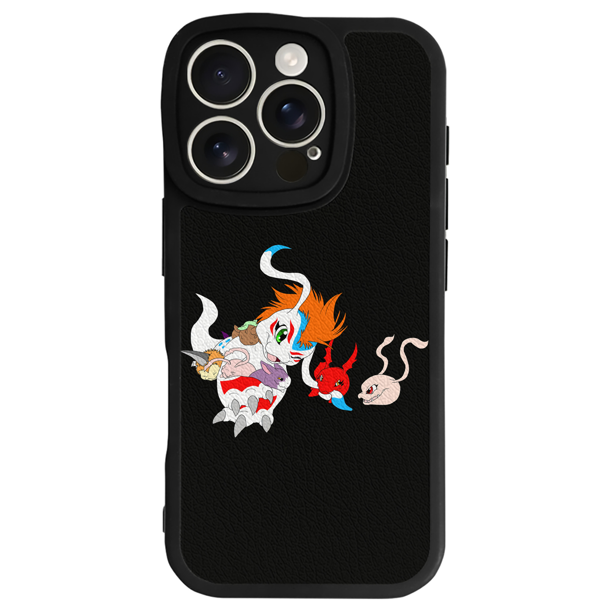 （画像用） Digimon デジタルモンスター/デジモン 【iPhone 16シリーズ対応】シリコンスマホケース（レザー調） 材質：シリコン